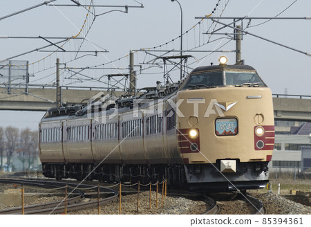 北陸本線 加賀笠間三河 JR West 485 Series K01 Organization (Kanazawa) Kaetsu 85394361
