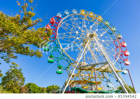 Scenery with Horiuchi Park and Ferris wheel <Anjo City, Aichi Prefecture> 85394542