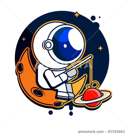 Cute Astronaut Riding Rocket Cartoon Vector Icon Illustration. Science Technology Icon Concept Isolated Premium Vector. Flat Cartoon 85395661