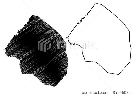 Sale City (Kingdom of Morocco, Rabat-Sale-Kenitra Region) map vector illustration, scribble sketch City of Salli or Sallee map 85396084