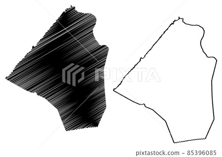 Rabat City (Kingdom of Morocco, Rabat-Sale-Kenitra Region) map vector illustration, scribble sketch City of Rabat map 85396085