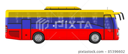 Bus travel in Venezuela, Venezuelan bus tours, concept. 3D rendering 85396602