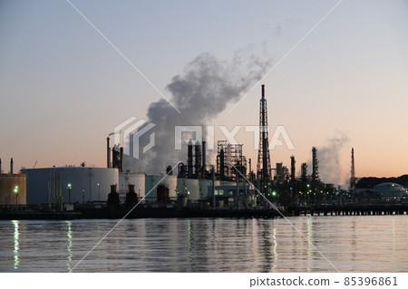 Thermal power plant at dawn Thermal power plant at dawn 85396861