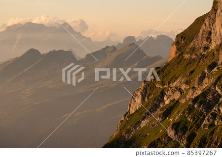 Swiss mountains - monumental rock formations in the Alps Swiss mountains - monumental rock formations in the Alps 85397267