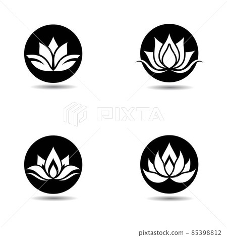 Lotus logo template vector icon - Stock Illustration [85398812] - PIXTA