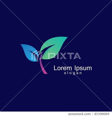 Tree gradient logo template vector icon 85399004