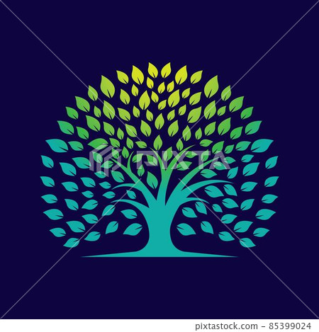 Tree gradient logo template vector icon Tree gradient logo template vector icon 85399024