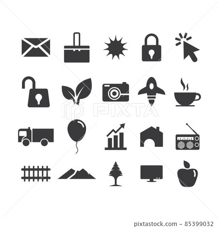 icon set and symbol vector illustration icon set and symbol vector illustration 85399032