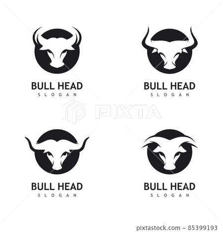 Bull head logo vector icon Bull head logo vector icon 85399193