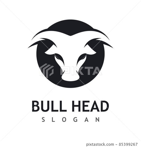 Bull head logo vector icon Bull head logo vector icon 85399267
