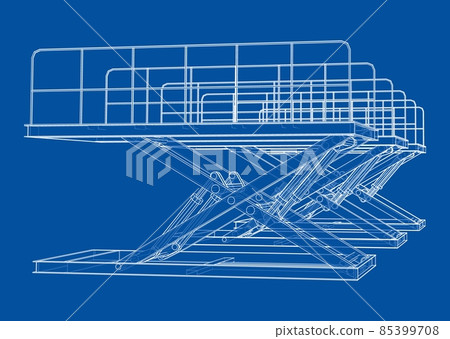 Scissors lift concept outline Scissors lift concept outline 85399708