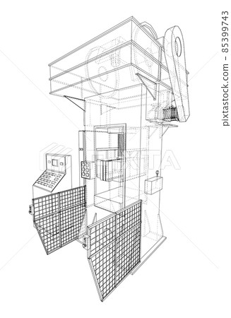 Hydraulic Press. 3d illustration 85399743
