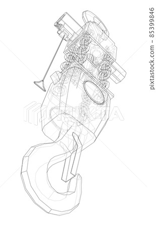 Pneumatic Wire Rope Winch concept outline Pneumatic Wire Rope Winch concept outline 85399846