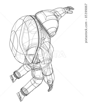 Astronaut concept. 3d illustration 85399867