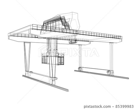 Rail-mounted gantry container crane outline 85399983