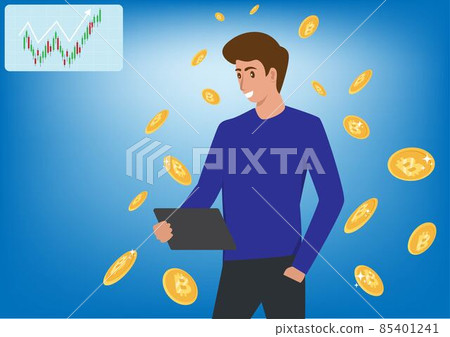Ideas for making money from playing stocks and crypto coins concept of marketing and management Increased money. Isolated vector illustration in cartoon style. Ideas for making money from playing stocks and crypto coins concept of marketing and management Increased money. Isolated vector illustration in cartoon style. 85401241