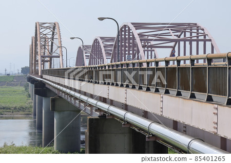 埼玉縣熊谷市利根川上的鳥水橋 85401265