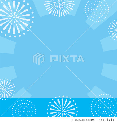 Summer fireworks square background illustration - Stock Illustration ...