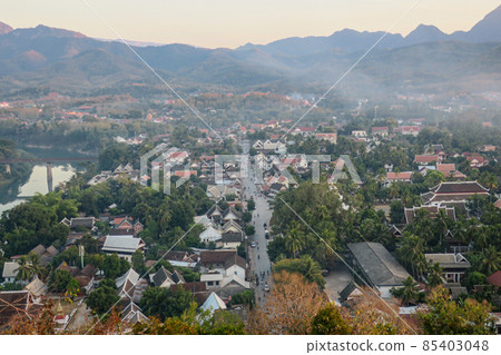 Cityscape of Luang Prabang, Laos as seen from Phousi Hill Cityscape of Luang Prabang, Laos as seen from Phousi Hill 85403048