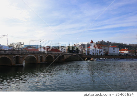 Cityscape of Tomar-Convent of Christ in Tomar Cityscape of Tomar-Convent of Christ in Tomar 85405654