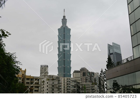 建築,城市,101大樓,台北市,信義區,風景,戶外,白天,背景圖,素材 85405723