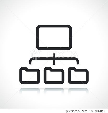 folders or sitemap line icon 85406045