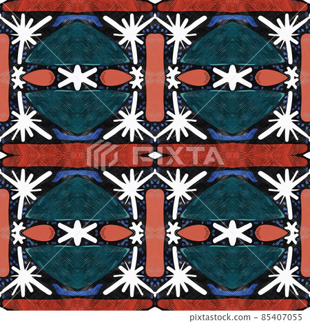 Watercolor sketch ethnic seamless pattern Watercolor sketch ethnic seamless pattern 85407055