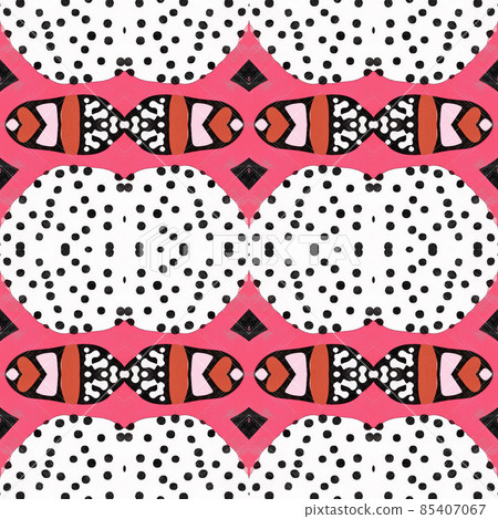 Watercolor sketch ethnic seamless pattern Watercolor sketch ethnic seamless pattern 85407067