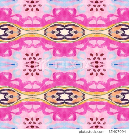 Watercolor sketch ethnic seamless pattern Watercolor sketch ethnic seamless pattern 85407094