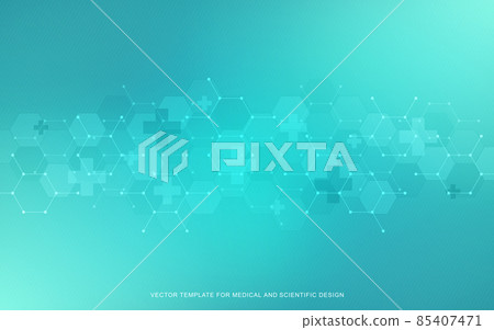 Healthcare medical background with hexagons... - Stock Illustration ...