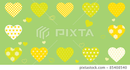 Yellow and green heart background image 85408540