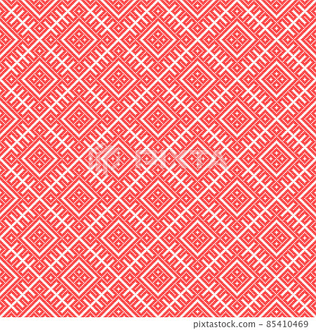 Seamless pattern based on traditional Russian and slavic ornament Seamless pattern based on traditional Russian and slavic ornament 85410469