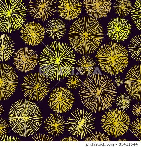Seamless pattern with abstract floral structures and elements. Vector illustration 85411544