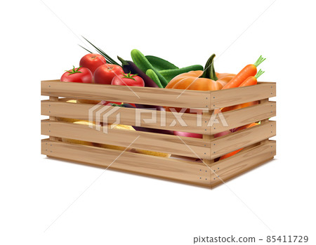 Vegetables In Box Composition Vegetables In Box Composition 85411729