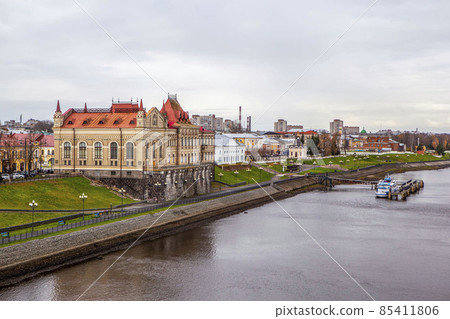 New grain exchange. Rybinsk. Yaroslavskaya oblast. Russia 85411806