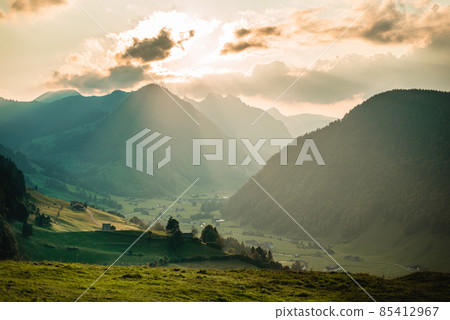 Swiss mountains - monumental rock formations in the Alps Swiss mountains - monumental rock formations in the Alps 85412967