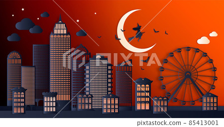 Paper City Night Composition 85413001