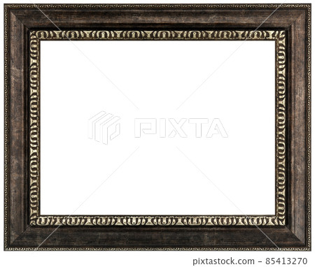 Old Vintage classic Golden Wooden mockup canvas frame 85413270