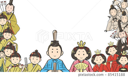 Hina dolls, blue inner back, all frames 85415188