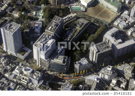 原宿警察局附近的鳥瞰圖 原宿警察局附近的鳥瞰圖 85418181