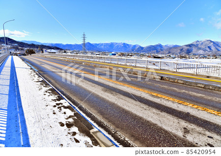 從上橋/千曲川（長野縣上田市）看三好町 [2022.1] 85420954