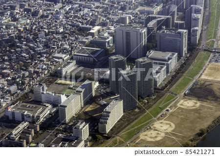 Aerial view of Canon Headquarters in Ota-ku, Tokyo 85421271