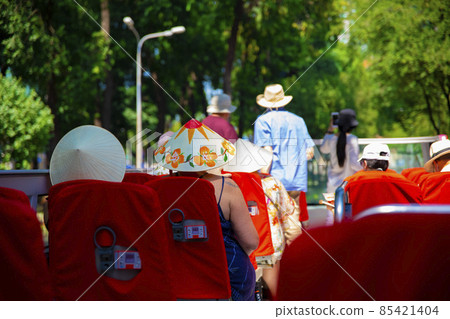 雙層巴士乘客胡志明觀光風光【越南圖片】 85421404