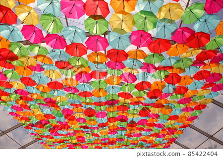 Umbrella Sky Project in Agueda, Portugal 85422404