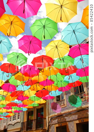 Umbrella Sky Project in Agueda, Portugal 85422410