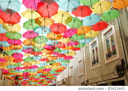 Umbrella Sky Project in Agueda, Portugal 85422441