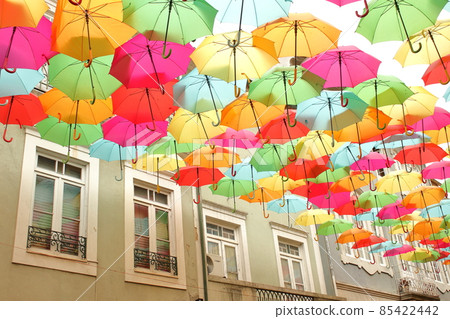 Umbrella Sky Project in Agueda, Portugal 85422442