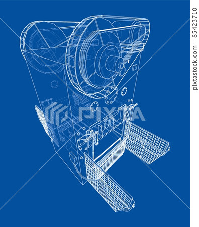 Powerful Press. 3d illustration Powerful Press. 3d illustration 85423710