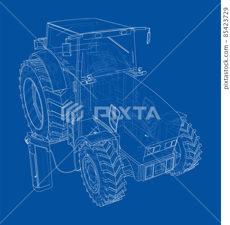 Electric Farm Tractor Charging Station Sketch 85423729