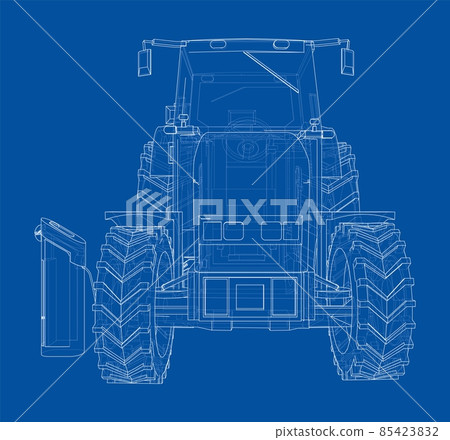 Electric Farm Tractor Charging Station Sketch 85423832